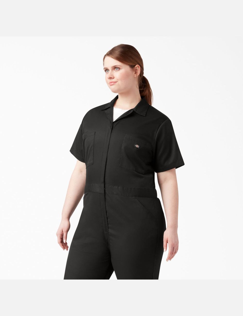 Monos Dickies Plus FLEX Cooling Corta Sleeve Mujer Negras | 5076243-UB