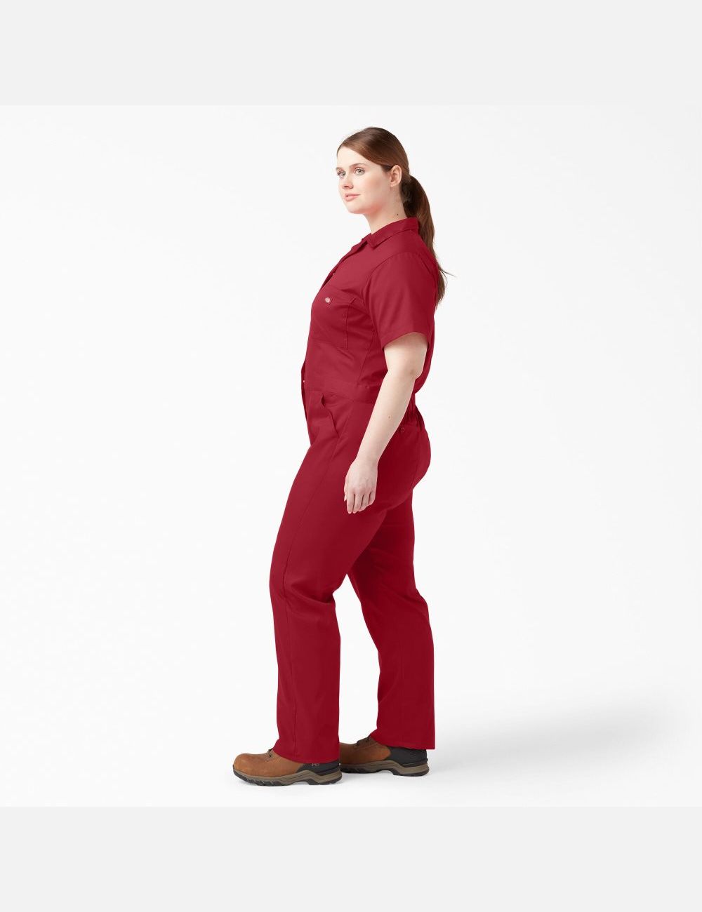 Monos Dickies Plus FLEX Cooling Corta Sleeve Mujer Rojas | 5428136-JN