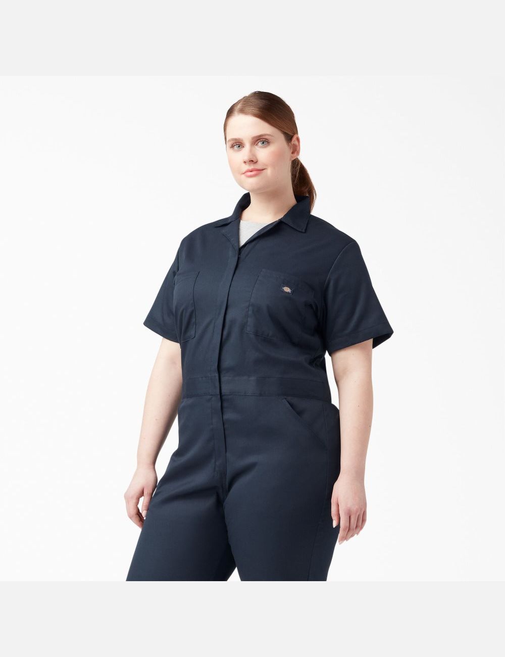 Monos Dickies Plus FLEX Cooling Corta Sleeve Mujer Azul Marino | 7398062-UJ