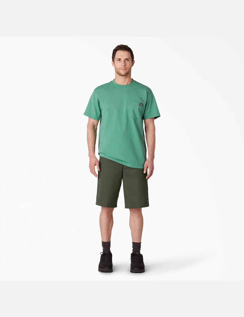 Pantalones Cortos Dickies Loose Fit Planos Front Hombre Verde Oliva Verde | 8493127-RA