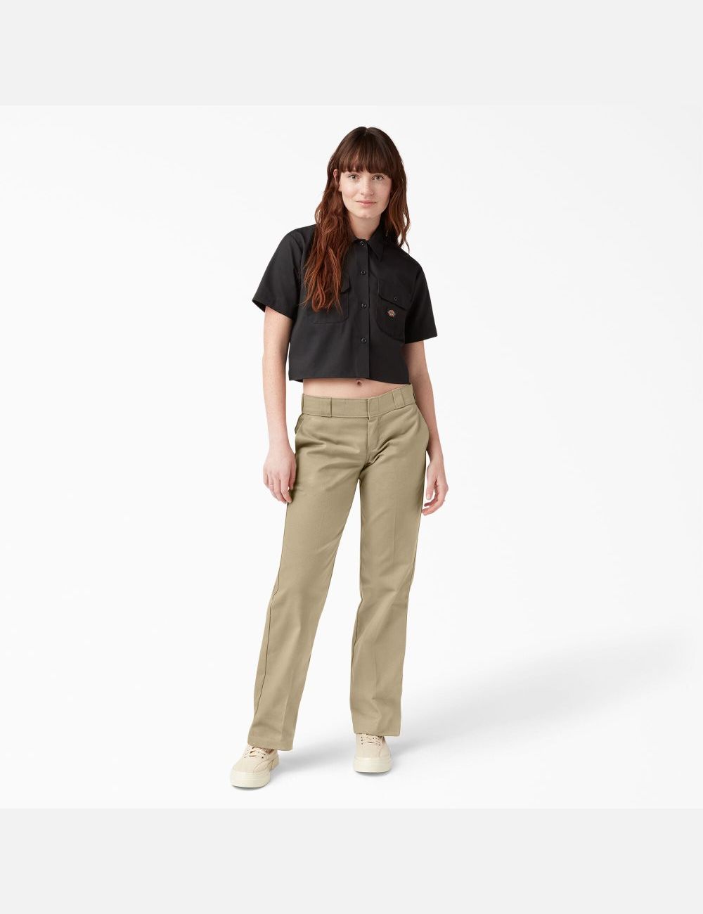 Pantalones De Trabajo Dickies 774 Mujer Kaki | 2318405-FC