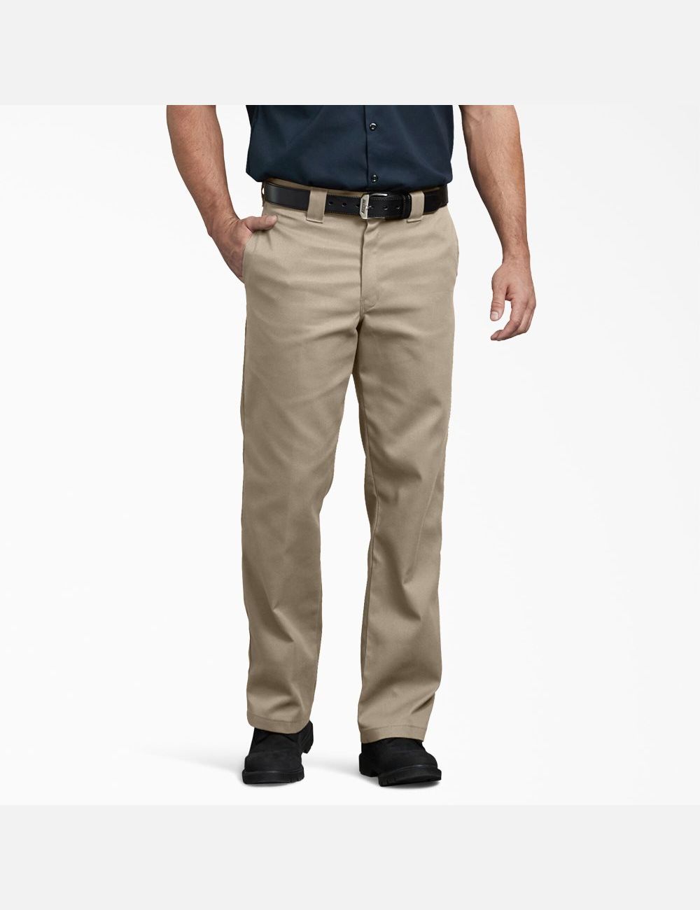 Pantalones De Trabajo Dickies 874 FLEX Hombre Marrones | 8504136-LE