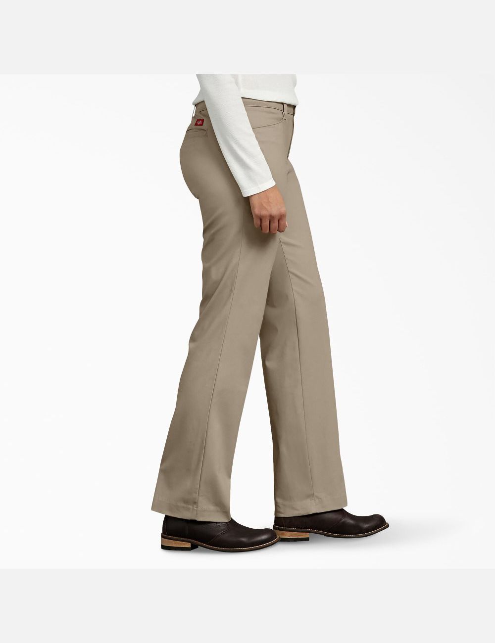 Pantalones De Trabajo Dickies Curvy Fit Directo Leg Mujer Marrones | 8631945-EM