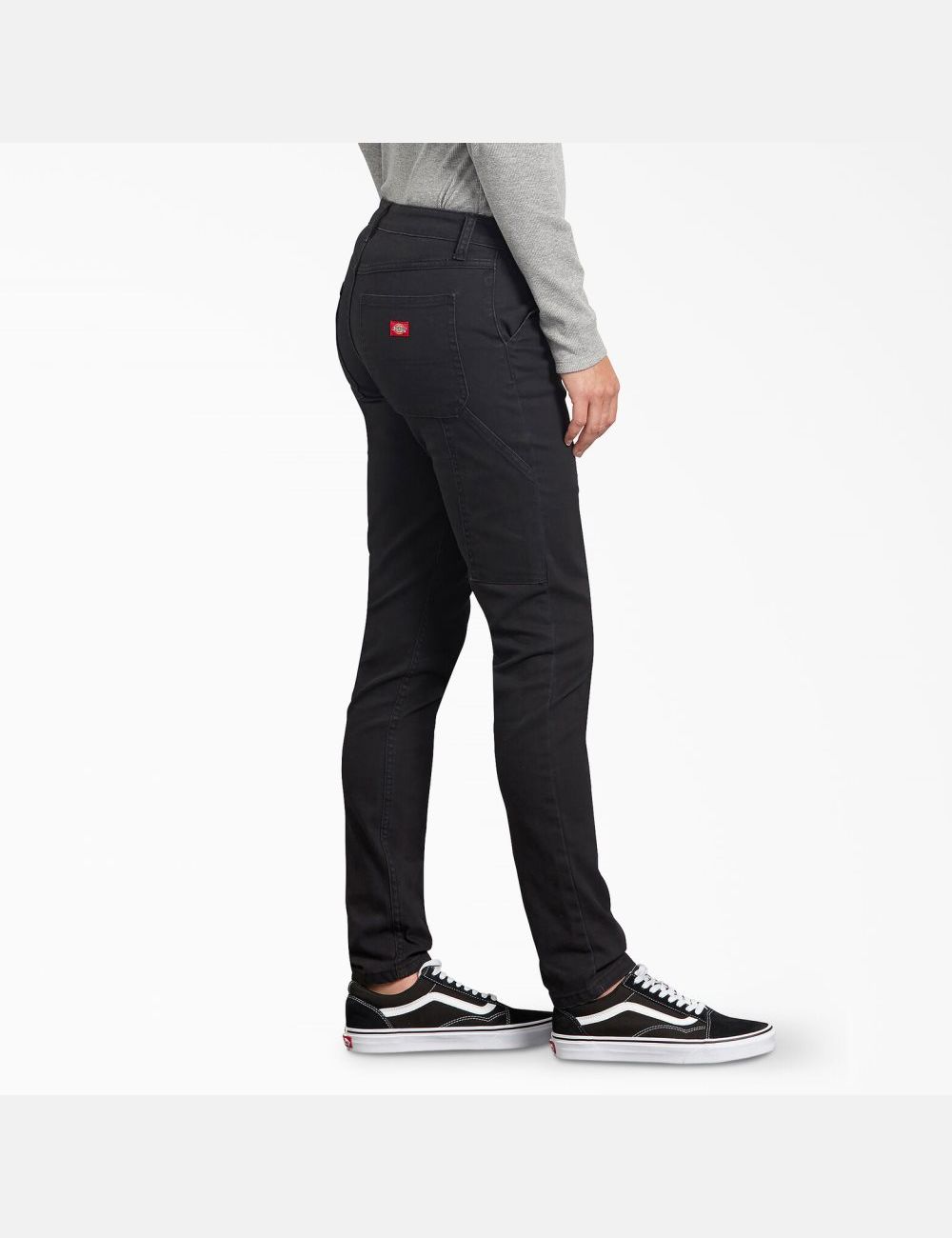 Pantalones De Trabajo Dickies Duck Slim Fit Carpenter Mujer Negras | 7581364-JA