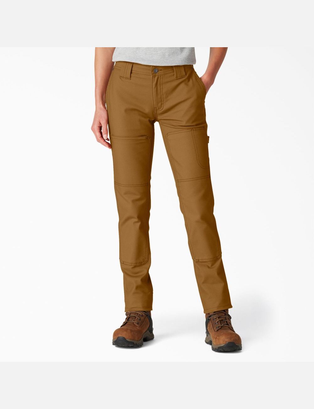 Pantalones De Trabajo Dickies DuraTech Renegade Mujer Marrones | 1024658-HN