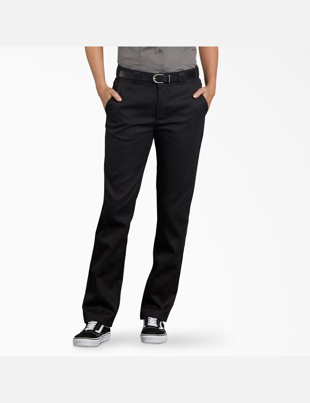 Pantalones De Trabajo Dickies FLEX Slim Fit Mujer Negras | 7451308-CM