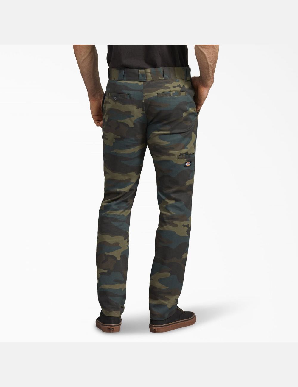 Pantalones De Trabajo Dickies Flaco Fit Directo Leg Hombre Verde Camuflaje | 9102648-MU