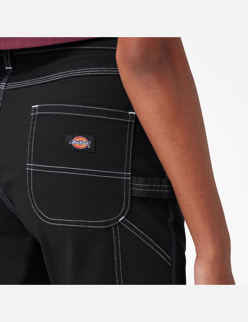 Pantalones De Trabajo Dickies High Waisted Carpenter Mujer Negras | 6402891-YI