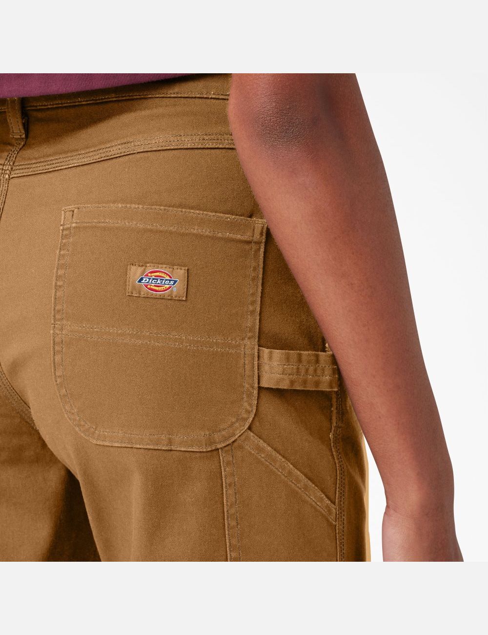 Pantalones De Trabajo Dickies High Waisted Carpenter Mujer Marrones | 7148650-XG