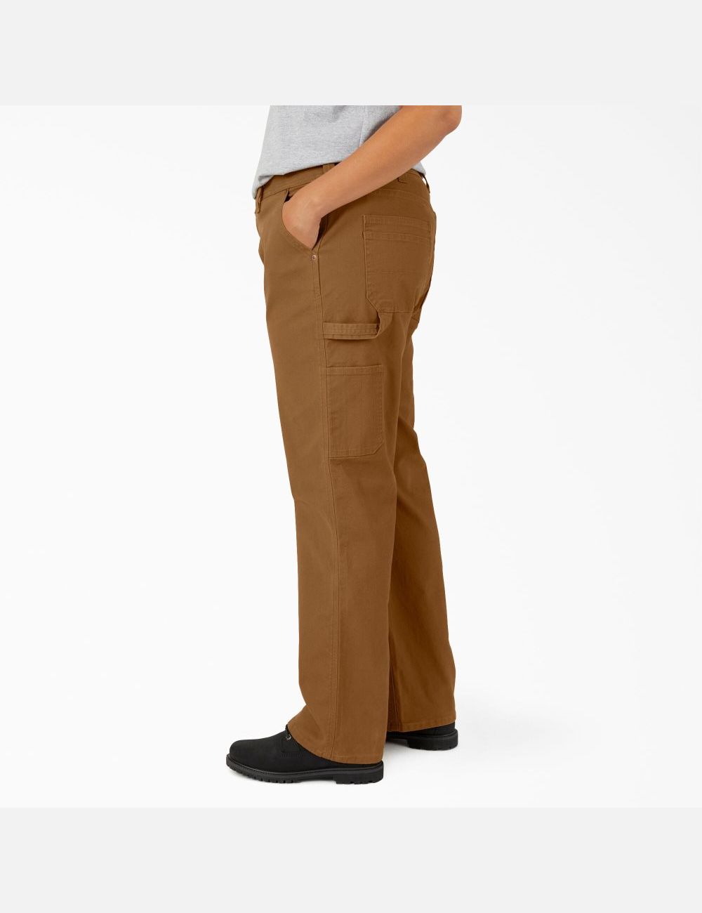 Pantalones De Trabajo Dickies Plus Duck Carpenter Mujer Marrones | 6210843-FZ