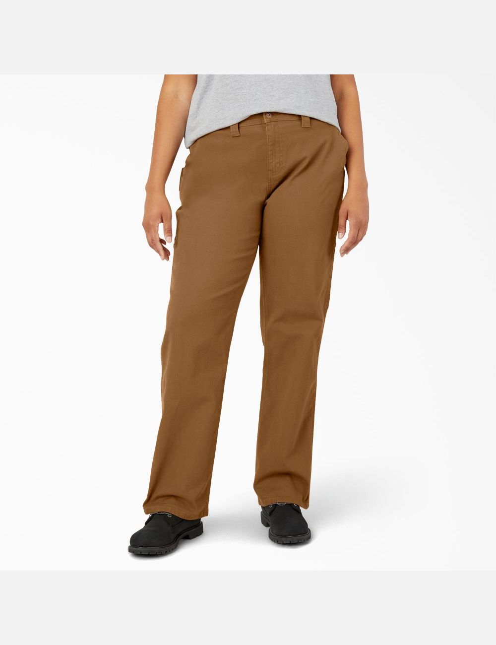 Pantalones De Trabajo Dickies Plus Duck Carpenter Mujer Marrones | 6210843-FZ