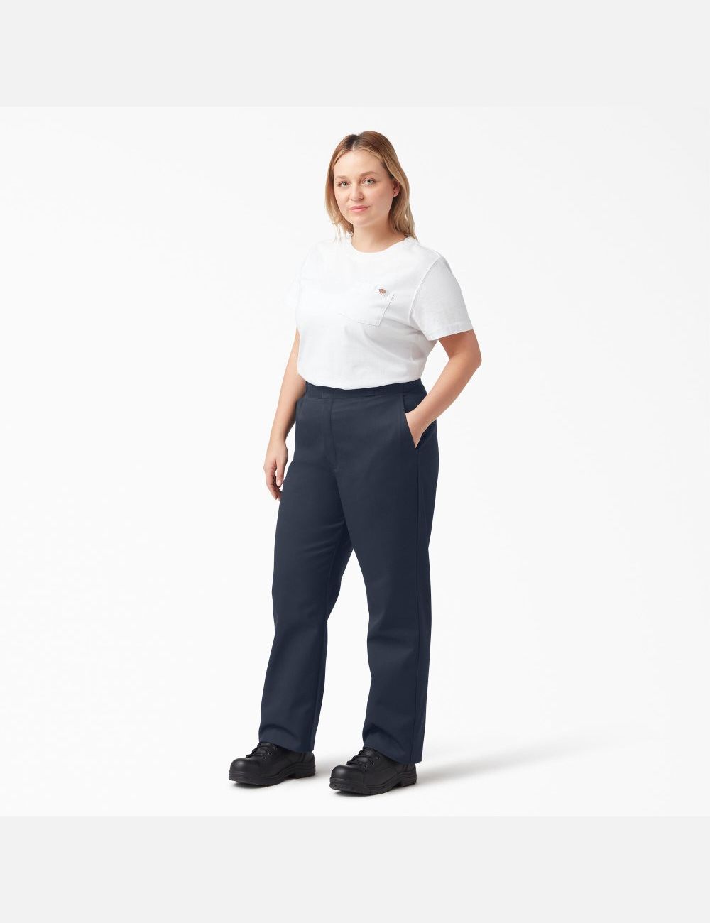 Pantalones De Trabajo Dickies Plus Original 874 Mujer Azul Marino | 2597341-ZB