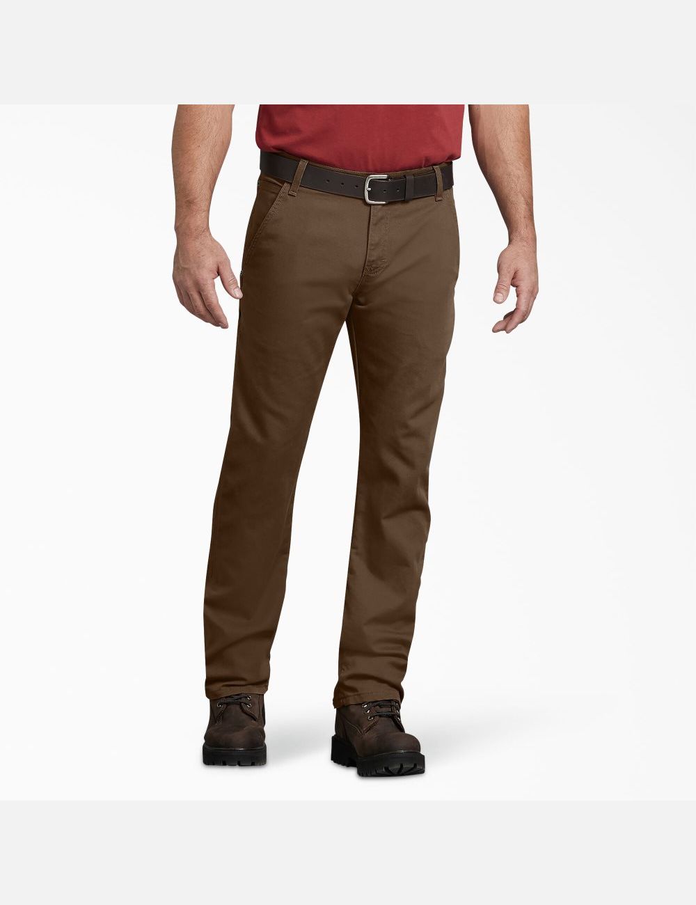 Pantalones De Trabajo Dickies Regular Fit Directo Leg Duck Carpenter Hombre Marrones | 7394201-TK