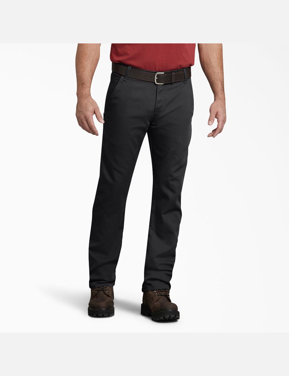 Pantalones De Trabajo Dickies Regular Fit Directo Leg Duck Carpenter Hombre Negras | 8347269-TA