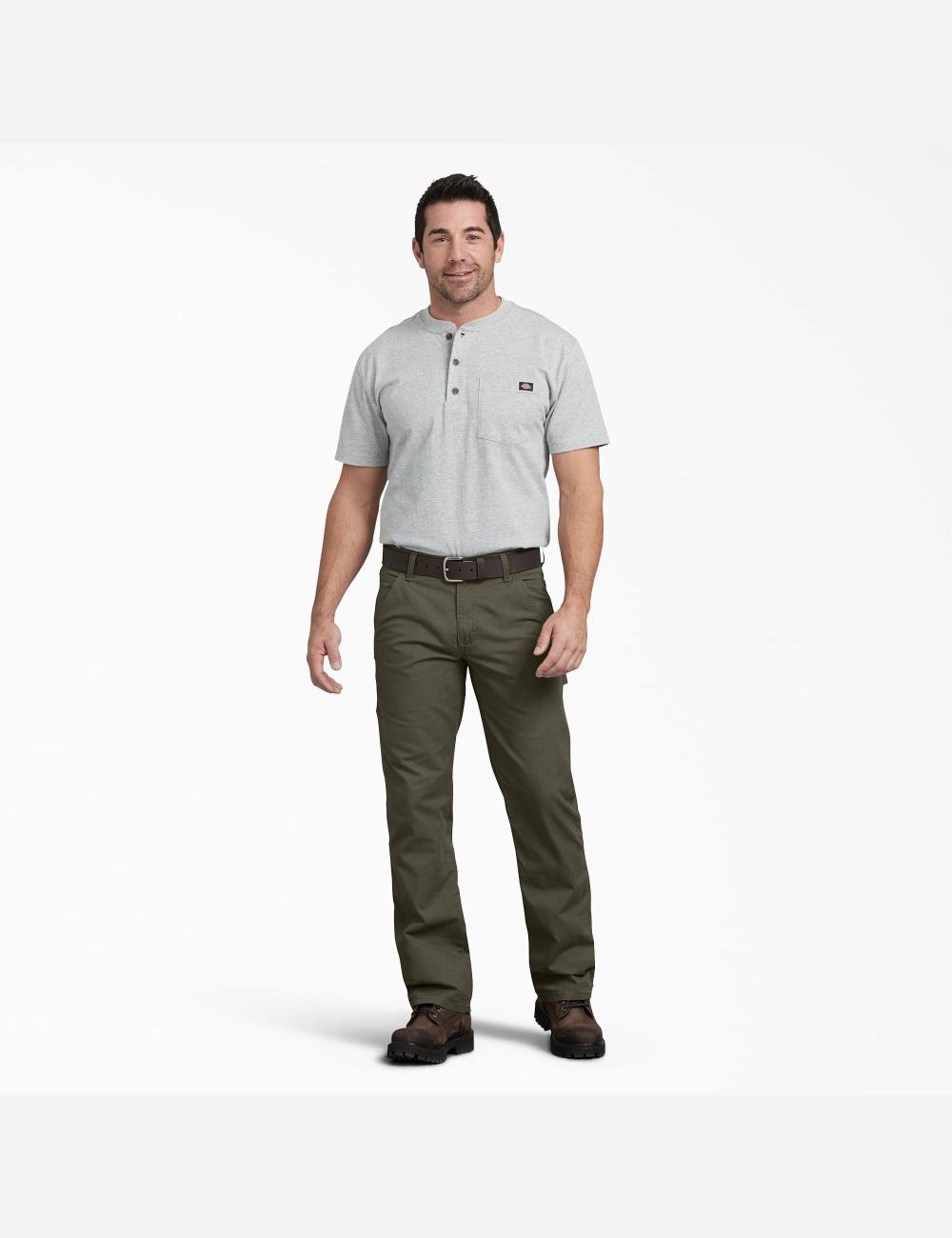 Pantalones De Trabajo Dickies Regular Fit Directo Leg Ripstop Carpenter Hombre Verde | 8705923-GC