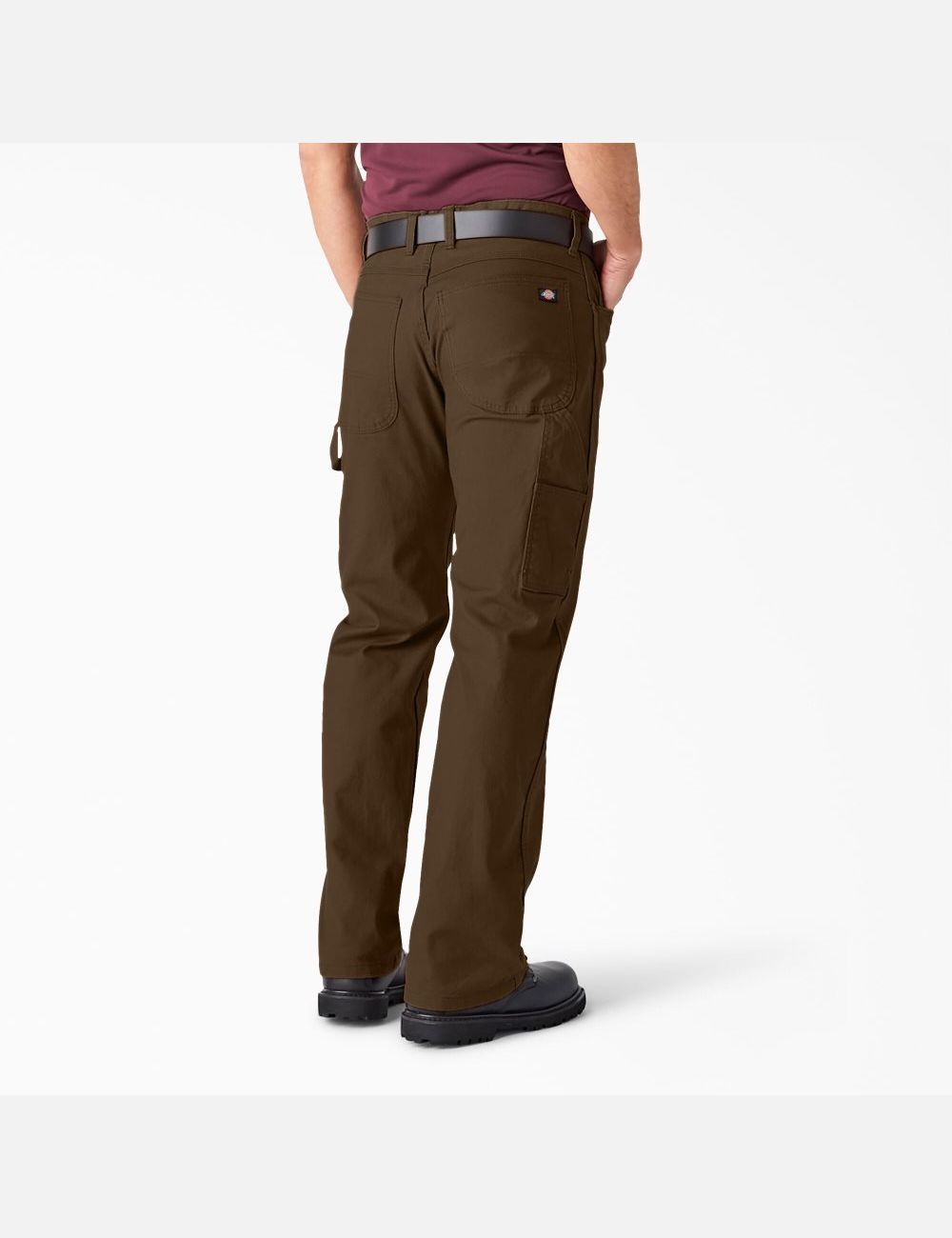 Pantalones De Trabajo Dickies Relaxed Fit Directo Leg Heavyweight Duck Carpenter Hombre Marrones | 3408519-OH