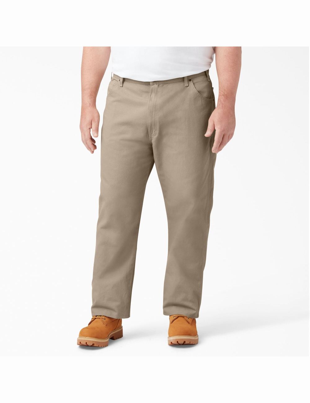 Pantalones De Trabajo Dickies Relaxed Fit Directo Leg Heavyweight Duck Carpenter Hombre Marrones | 4203817-VS