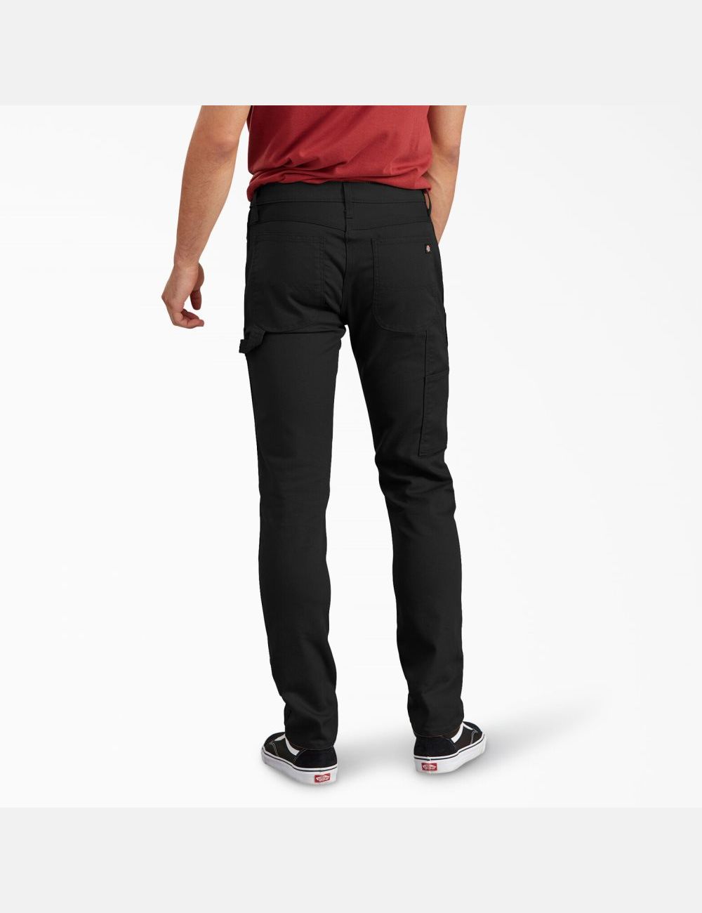 Pantalones De Trabajo Dickies Slim Fit Tapered Leg Duck Carpenter Hombre Negras | 4713850-SY