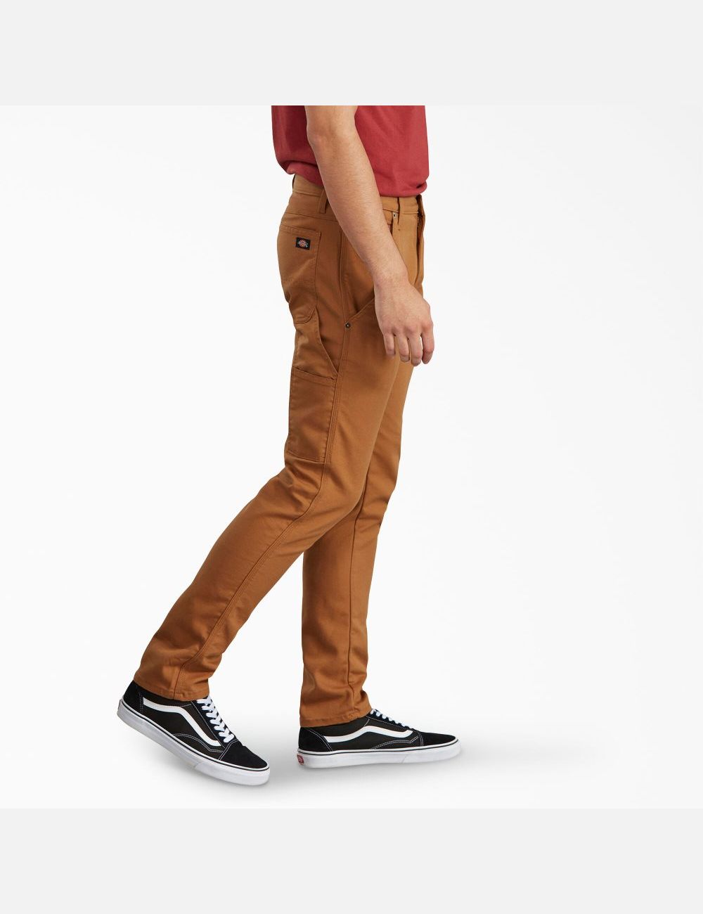 Pantalones De Trabajo Dickies Slim Fit Tapered Leg Duck Carpenter Hombre Marrones | 7104236-PS