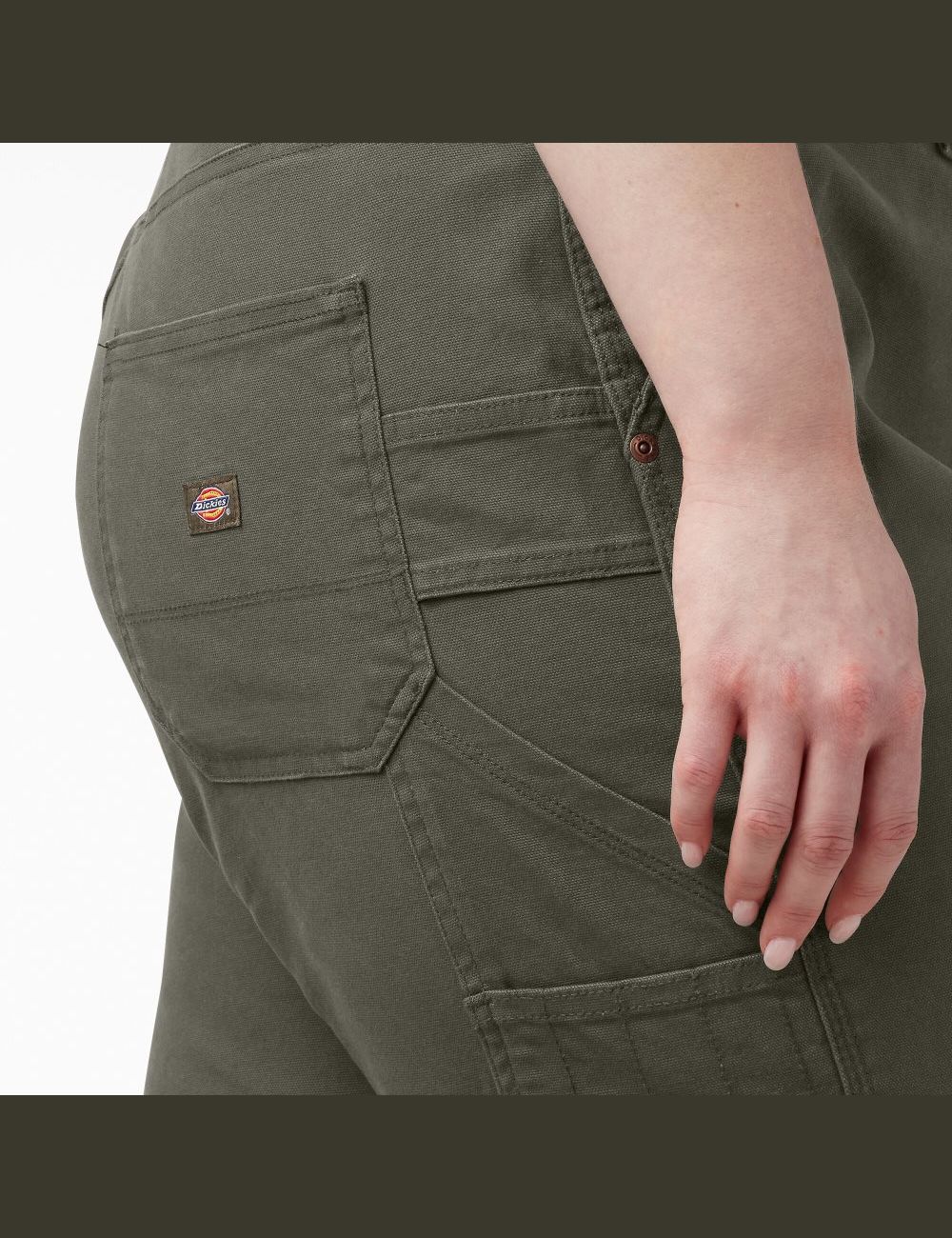 Pantalones Dickies Plus Duck Carpenter Mujer Verde | 1964083-FZ