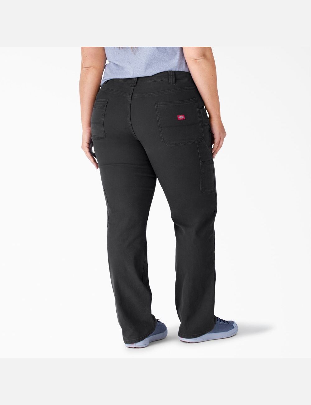 Pantalones Dickies Plus Duck Double-Front Carpenter Mujer Negras | 9017526-NE