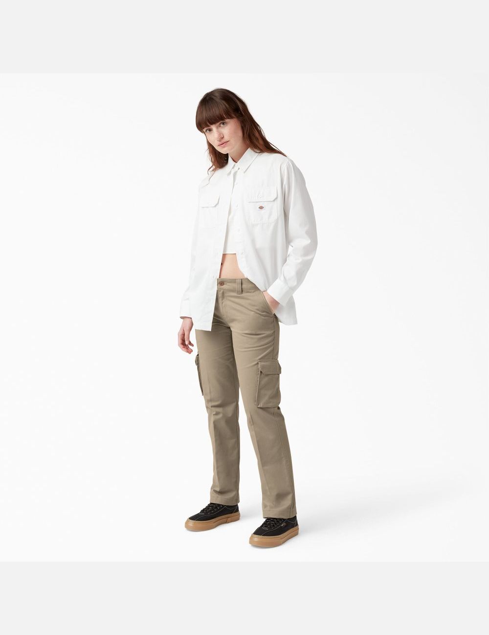 Pantalones Tipo Cargo Dickies Relaxed Fit Mujer Marrones | 3251786-IO