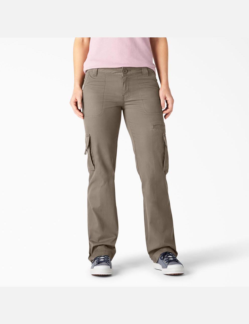 Pantalones Tipo Cargo Dickies Relaxed Fit Mujer Marrones | 3465780-BW