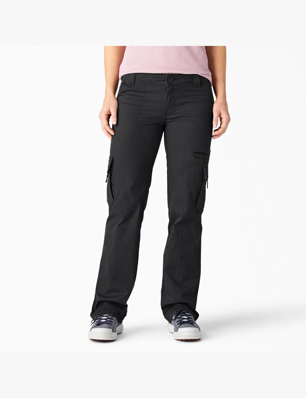 Pantalones Tipo Cargo Dickies Relaxed Fit Mujer Negras | 7368451-BR