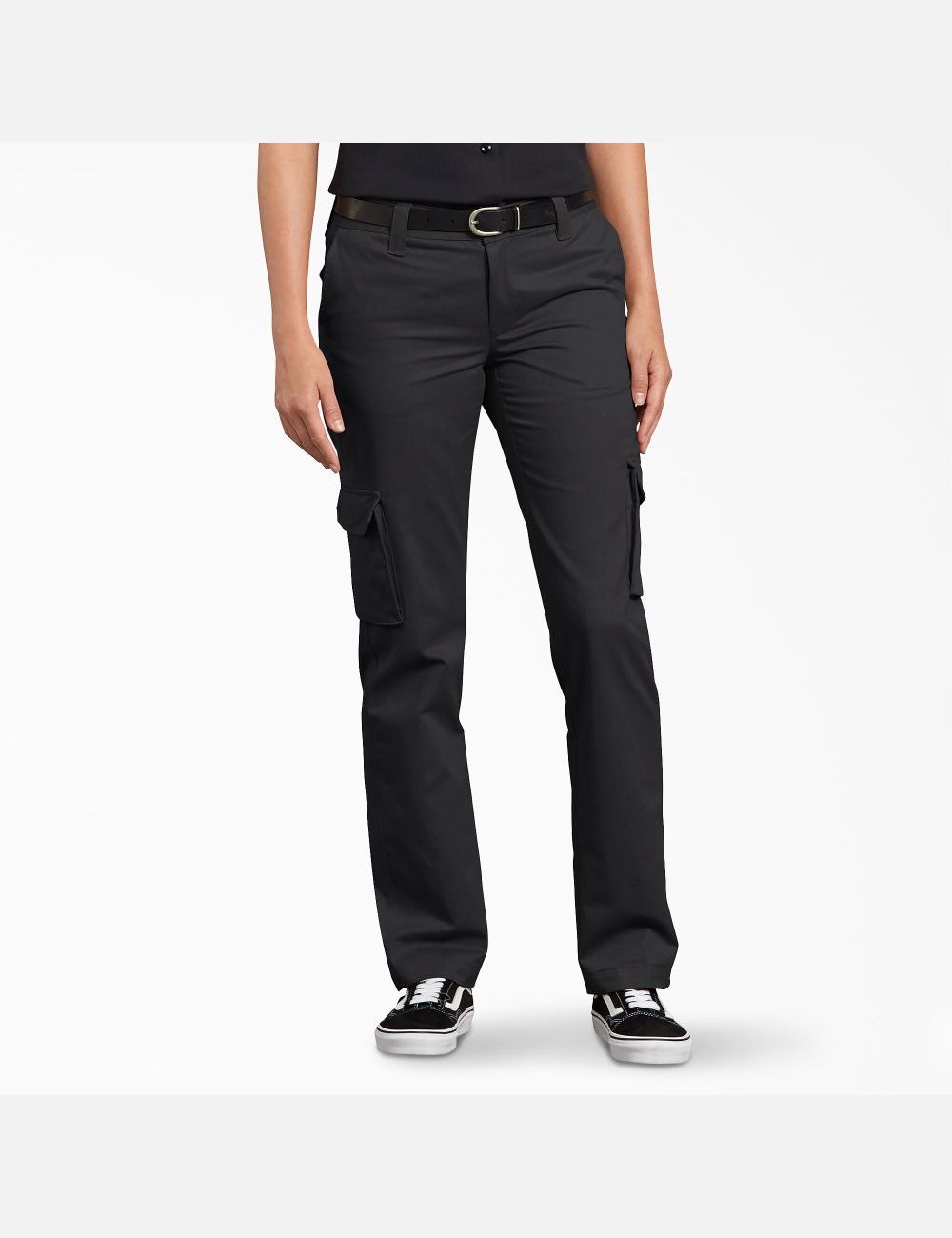 Pantalones Tipo Cargo Dickies Relaxed Fit Mujer Negras | 8690451-HP