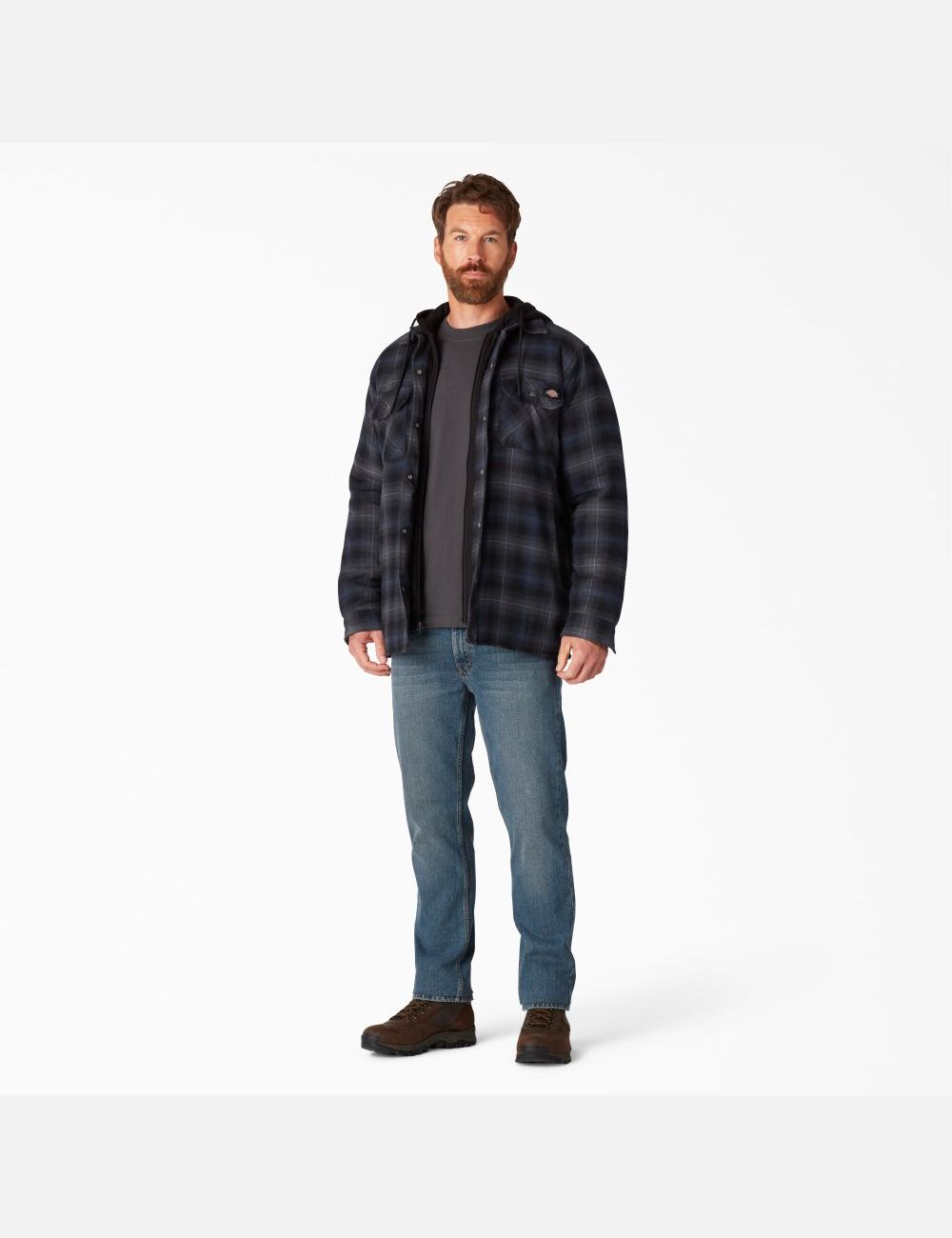 Ropa De Abrigo Dickies Hydroshield Flannel Hombre Negras Azul Marino | 1735048-SP