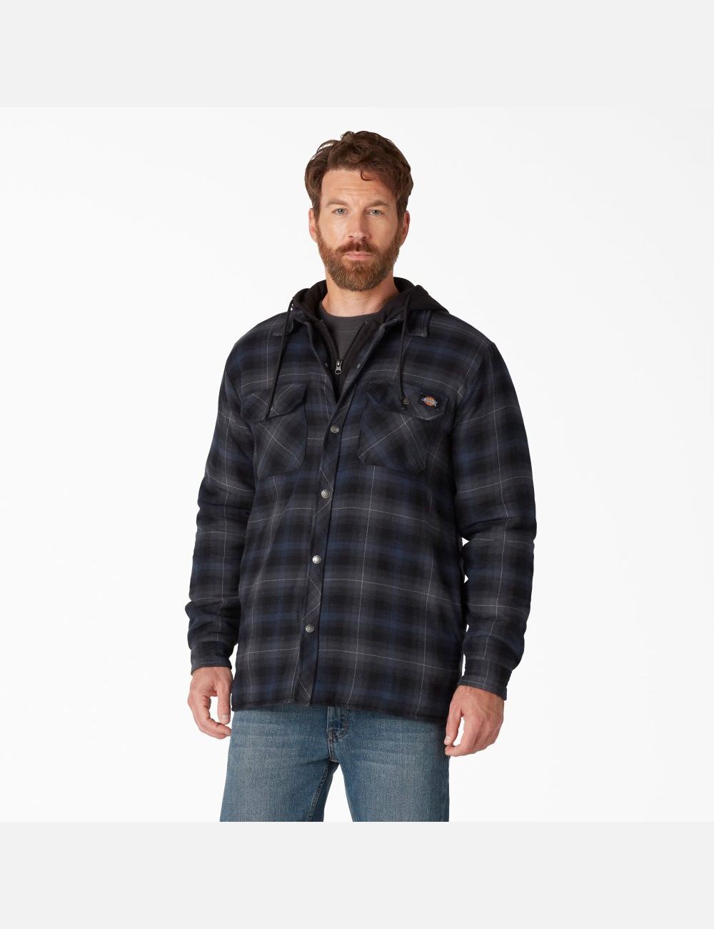 Ropa De Abrigo Dickies Hydroshield Flannel Hombre Negras Azul Marino | 1735048-SP