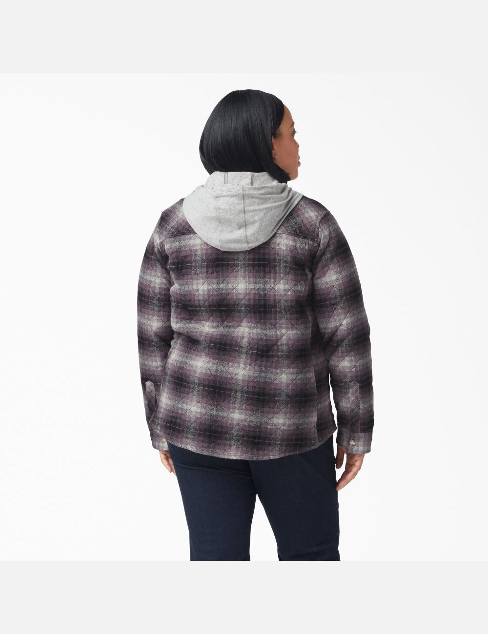 Ropa De Abrigo Dickies Plus Flannel Encapuchado Mujer Moradas Negras | 4791582-EP