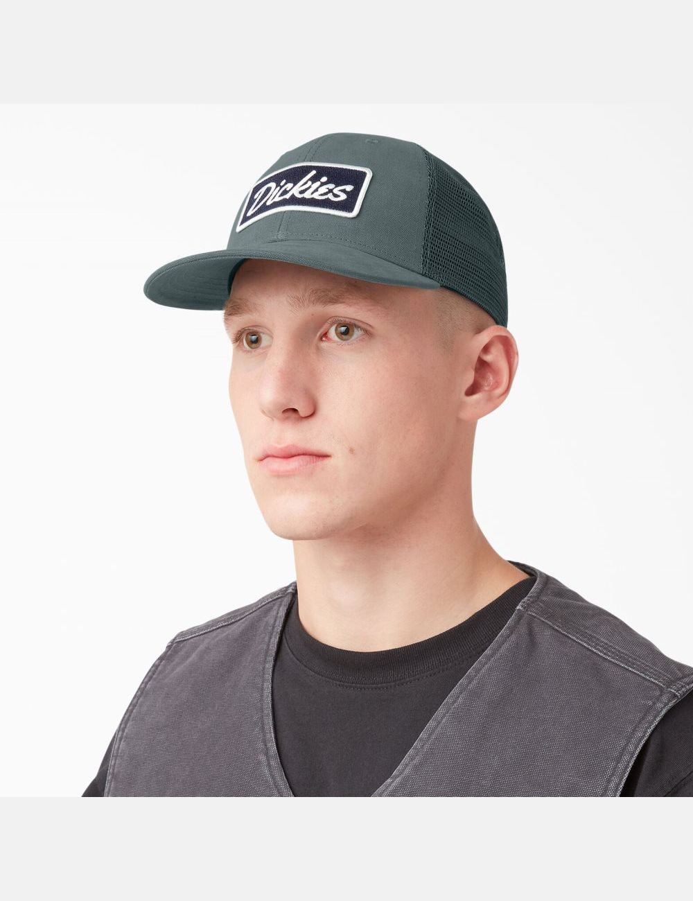 Sombreros Dickies Patch Logo Trucker Unisex Verde | 2678431-GT