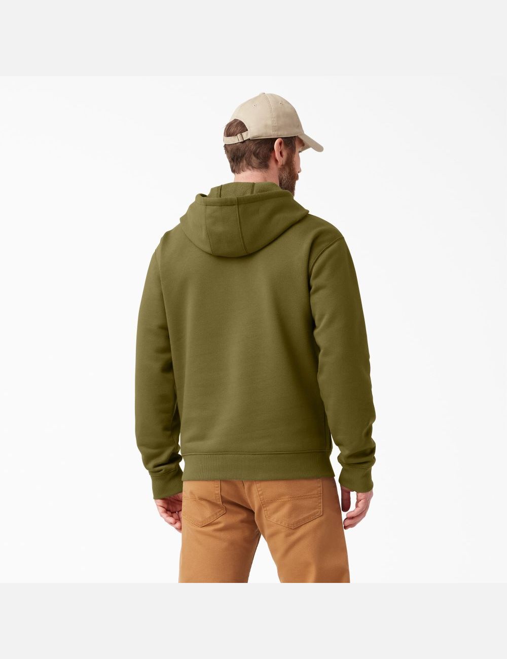 Sudadera Con Capucha Dickies Agua Repellent Logo Sleeve Hombre Verde | 7289045-IY