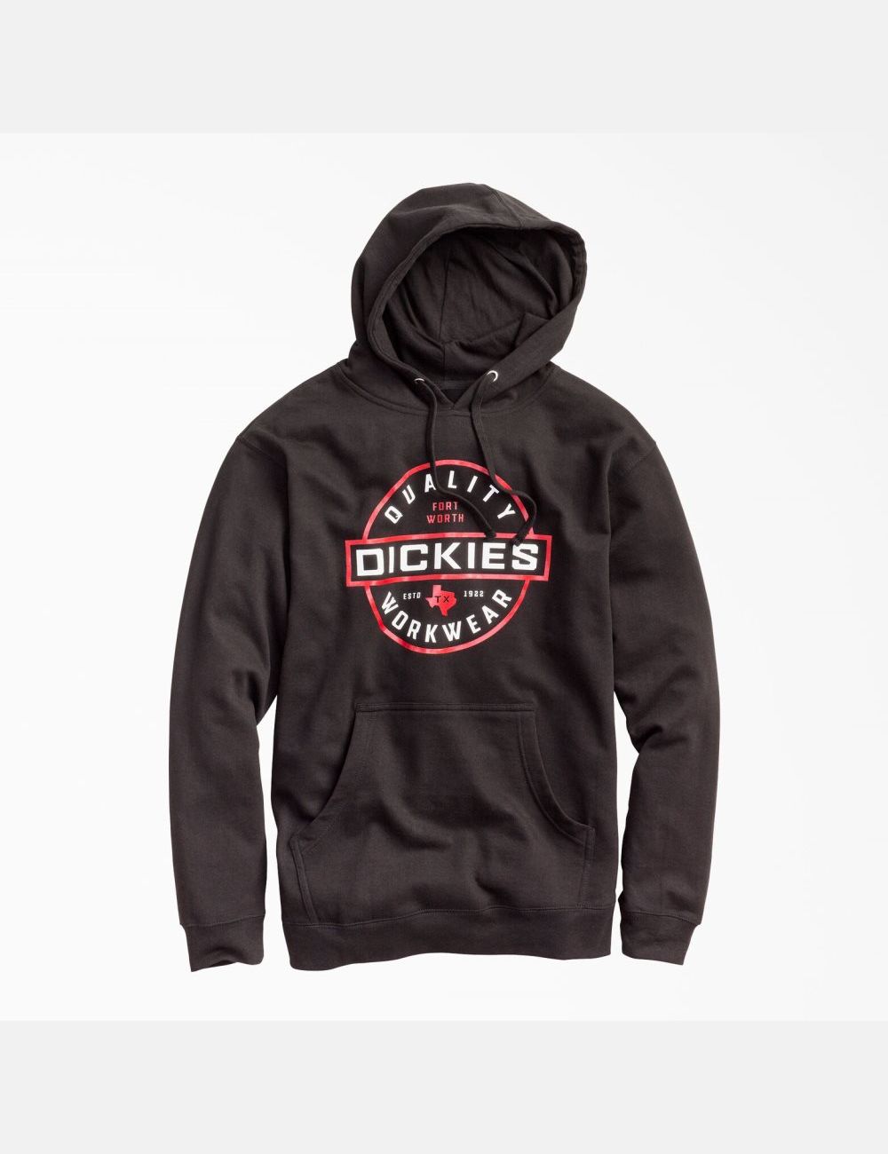 Sudadera Con Capucha Dickies Fleece Quality Workwear Estampadas Hombre Negras | 1589042-XS