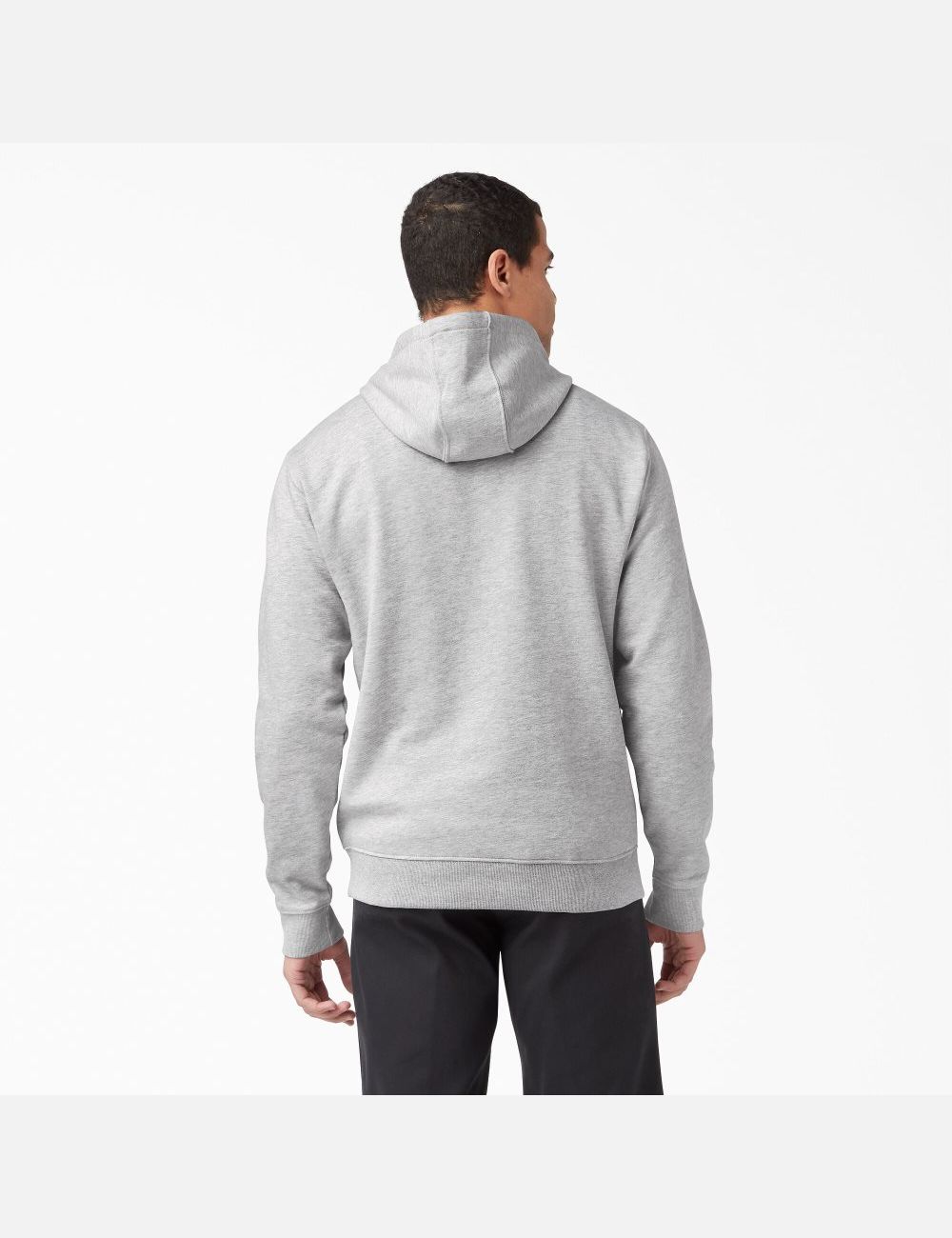 Sudadera Con Capucha Dickies Script Logo Fleece Hombre Gris | 8395704-NQ