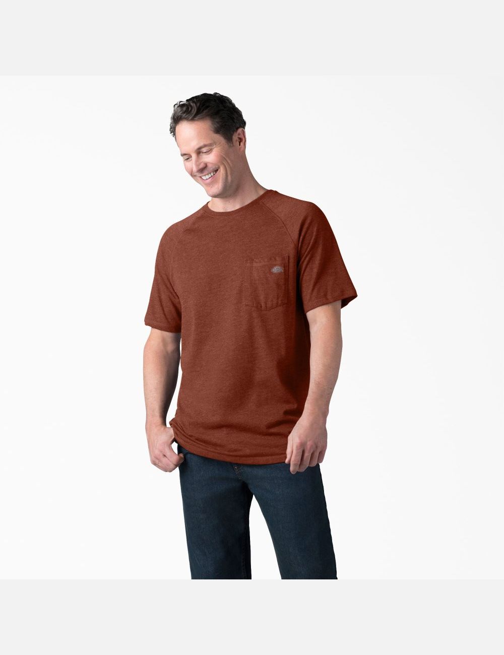 Tops Dickies Cooling Corta Sleeve Hombre Rojas | 8945270-QR