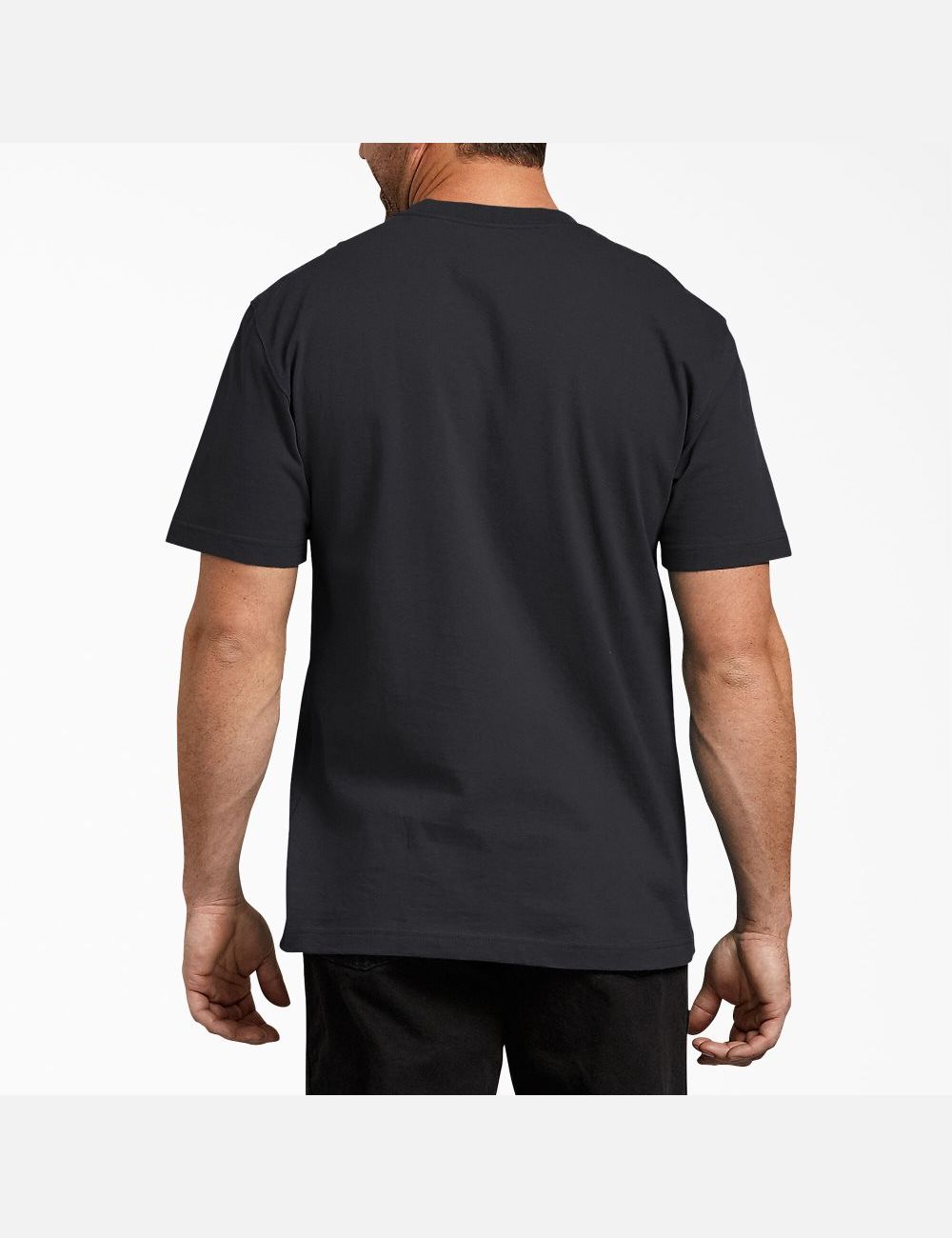 Tops Dickies Corta Sleeve Heavyweight Crew Neck Hombre Negras | 8056347-YO