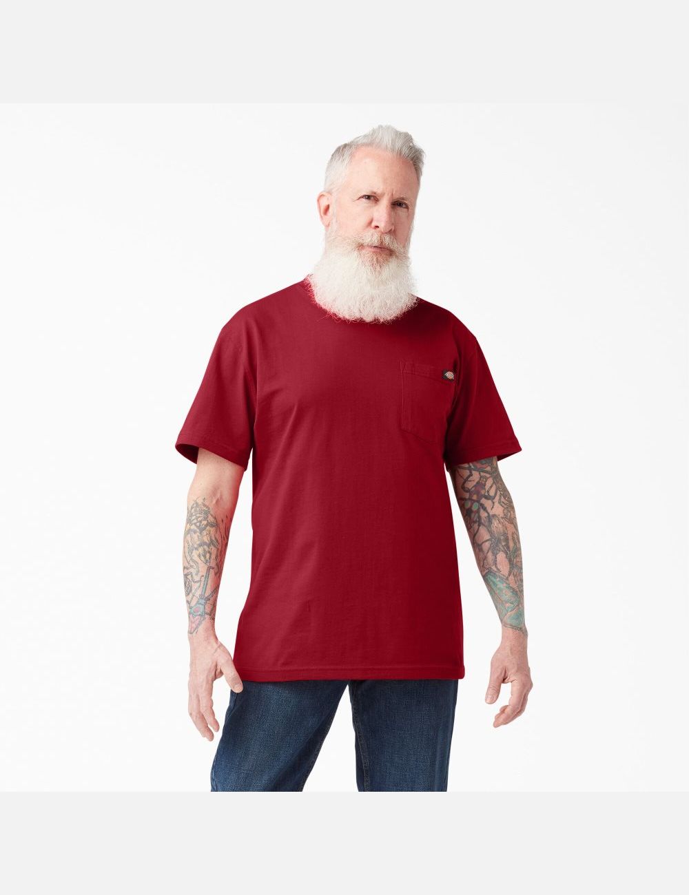 Tops Dickies Corta Sleeve Heavyweight Hombre Rojas | 5971423-SI