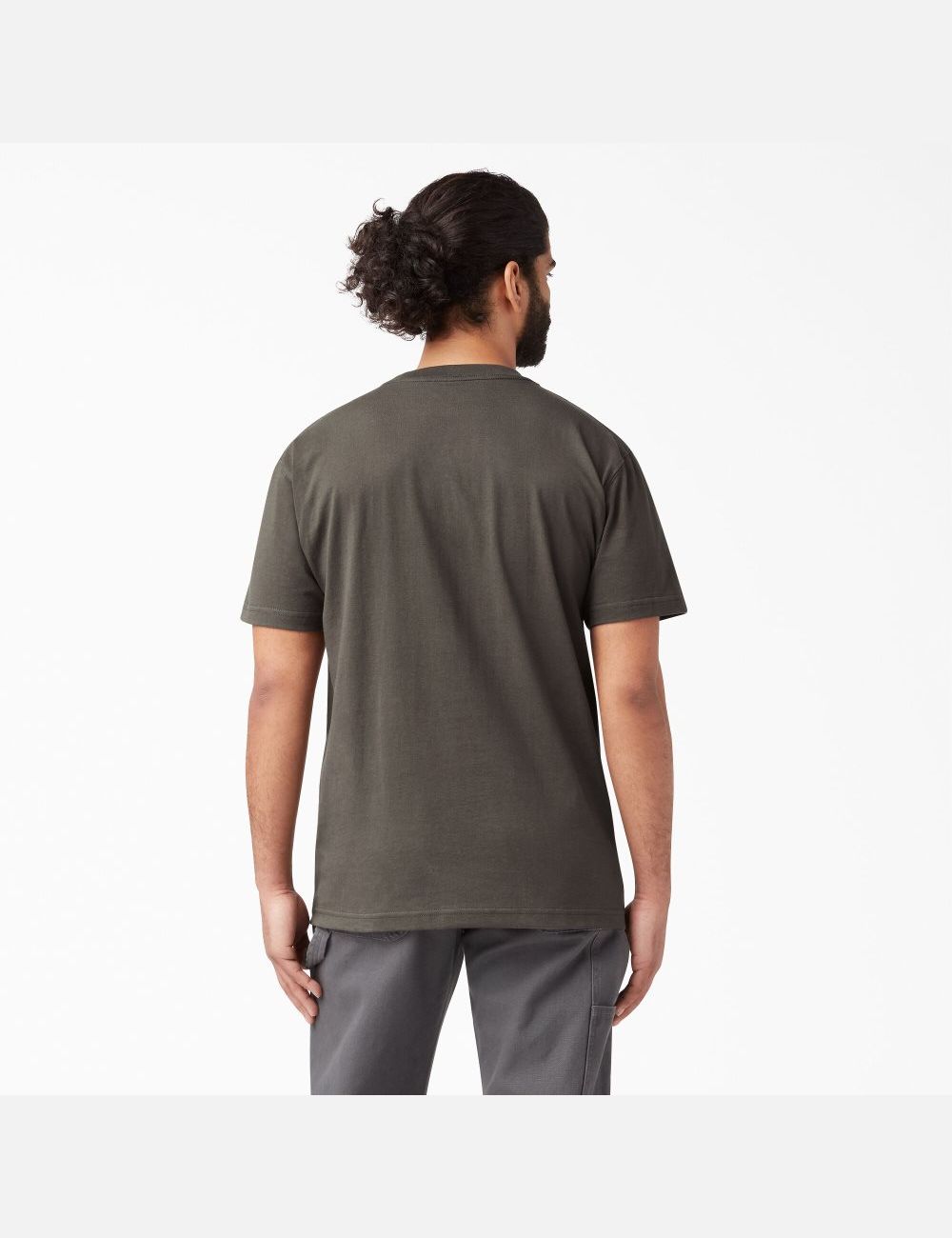 Tops Dickies Corta Sleeve Heavyweight Hombre Negras Verde Oliva | 7286390-ZM