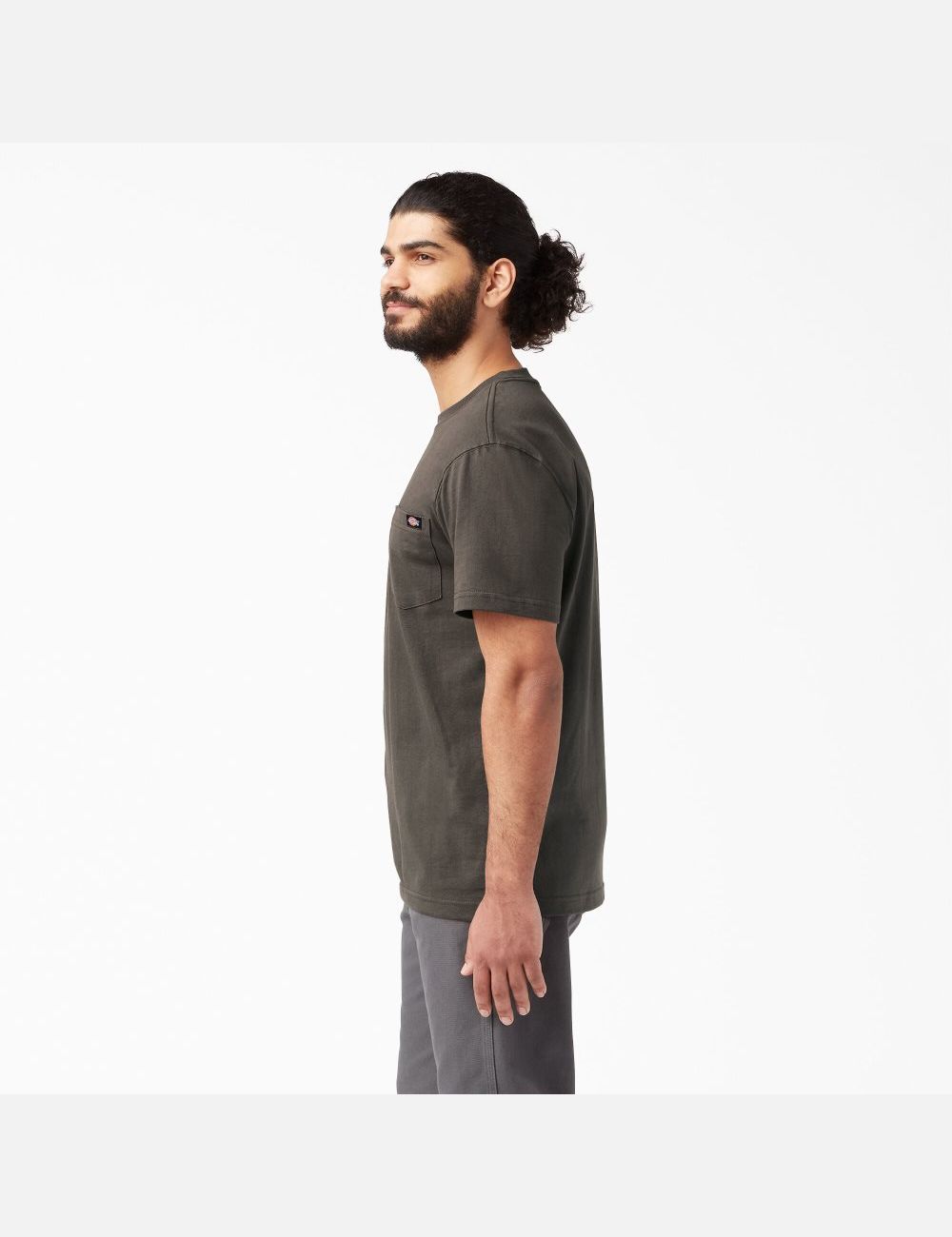 Tops Dickies Corta Sleeve Heavyweight Hombre Negras Verde Oliva | 7286390-ZM