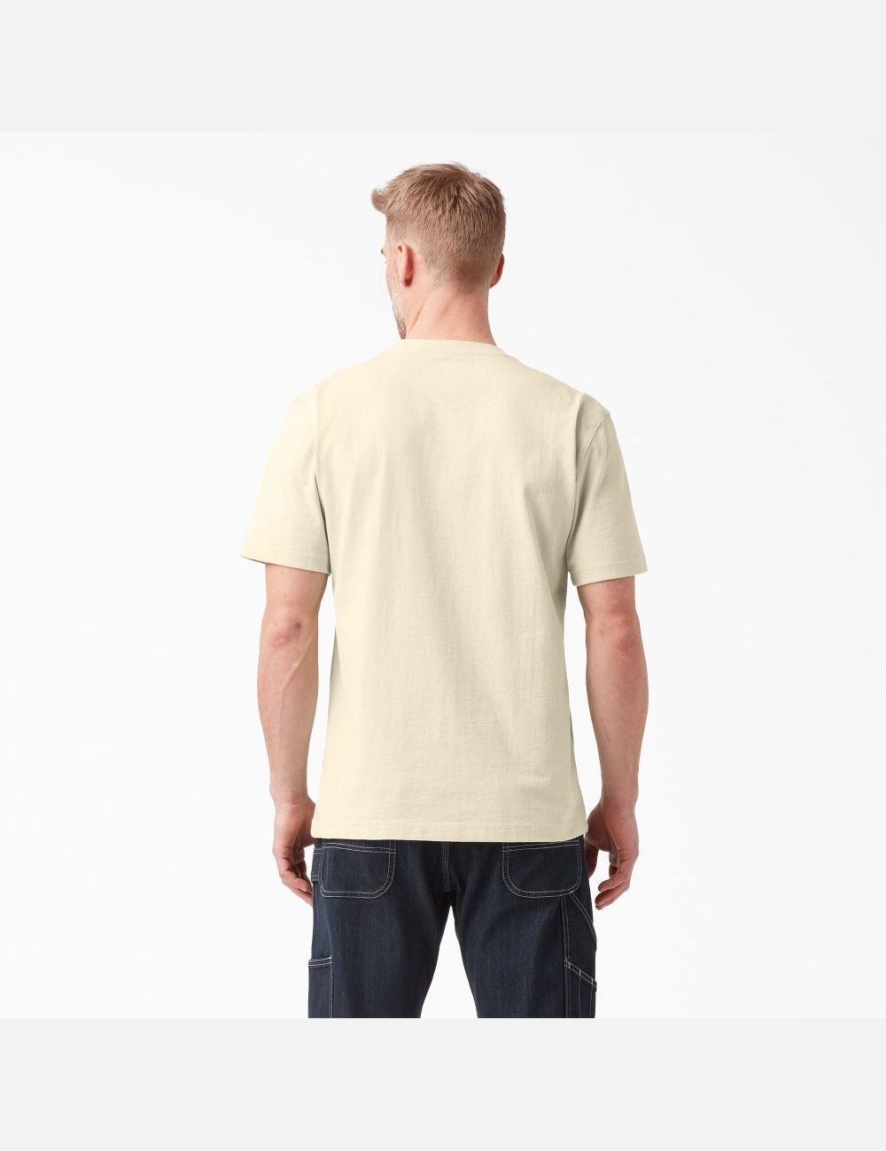 Tops Dickies Corta Sleeve Heavyweight Hombre Beige | 8690251-QO