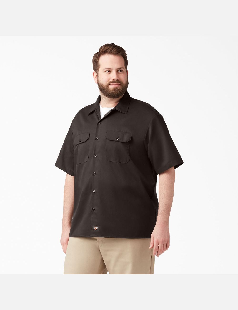 Tops Dickies Corta Sleeve Hombre Marrones Oscuro | 4968172-OC