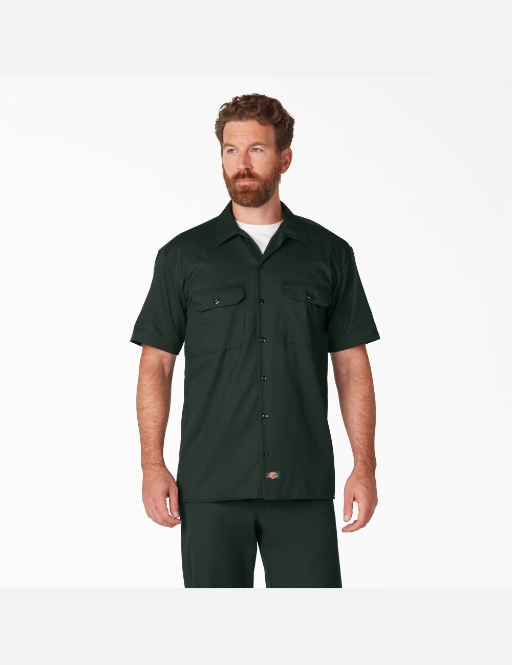 Tops Dickies Corta Sleeve Hombre Verde | 3786591-HC