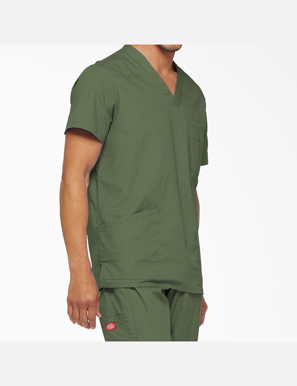 Tops Dickies EDS Signature V-Neck Hombre Verde Oliva Verde | 0195243-CO