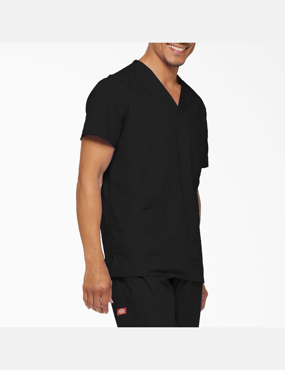 Tops Dickies EDS Signature V-Neck Hombre Negras | 9280365-FZ