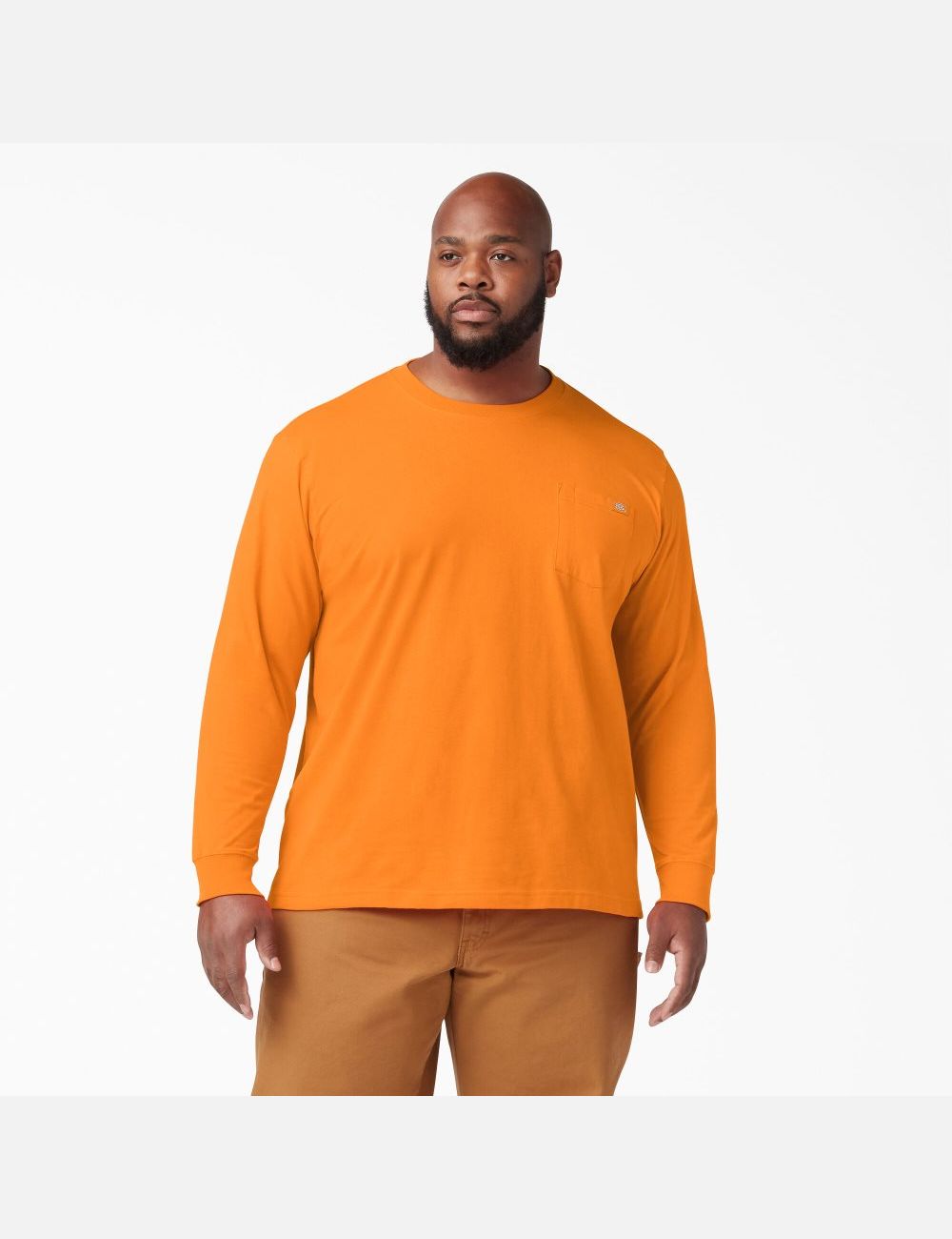 Tops Dickies Heavyweight Crew Neck T-Shirt Hombre Naranjas | 2108645-DK