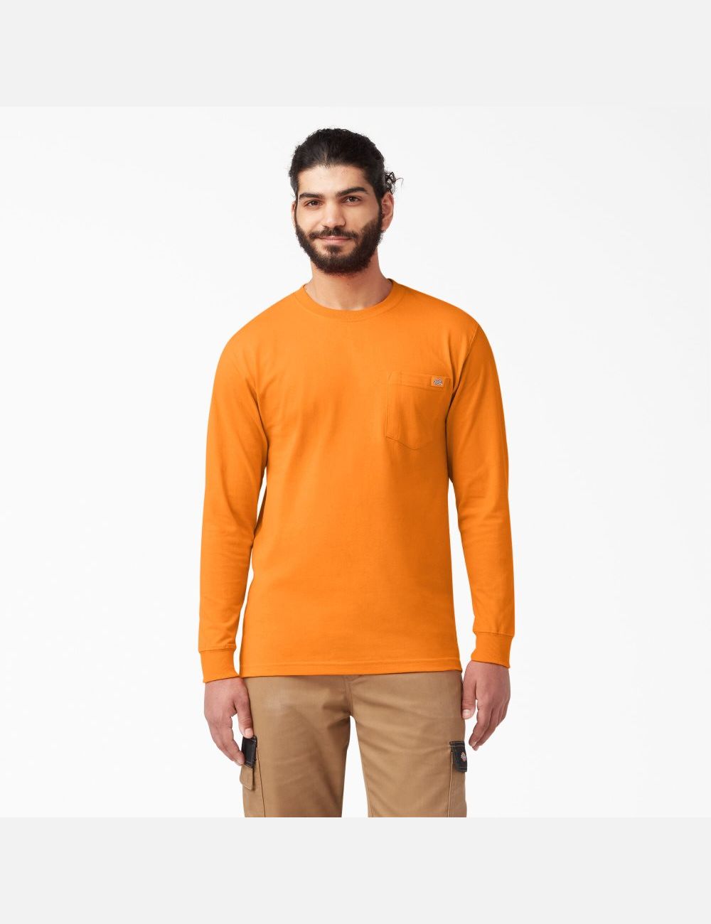 Tops Dickies Heavyweight Crew Neck T-Shirt Hombre Naranjas | 2108645-DK