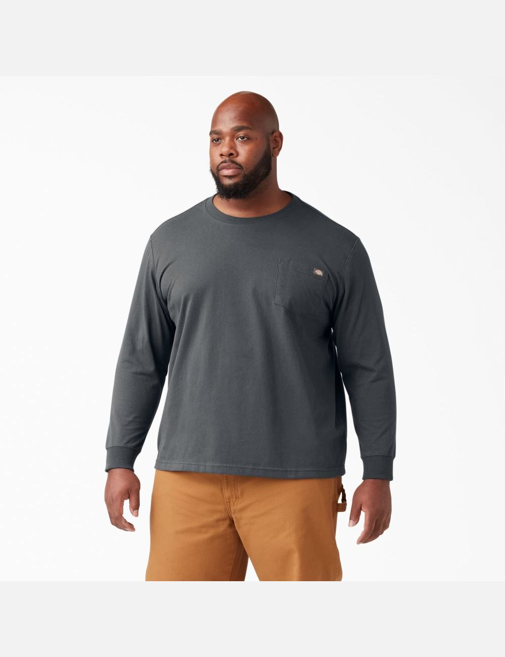 Tops Dickies Heavyweight Crew Neck T-Shirt Hombre Gris | 3409782-JQ