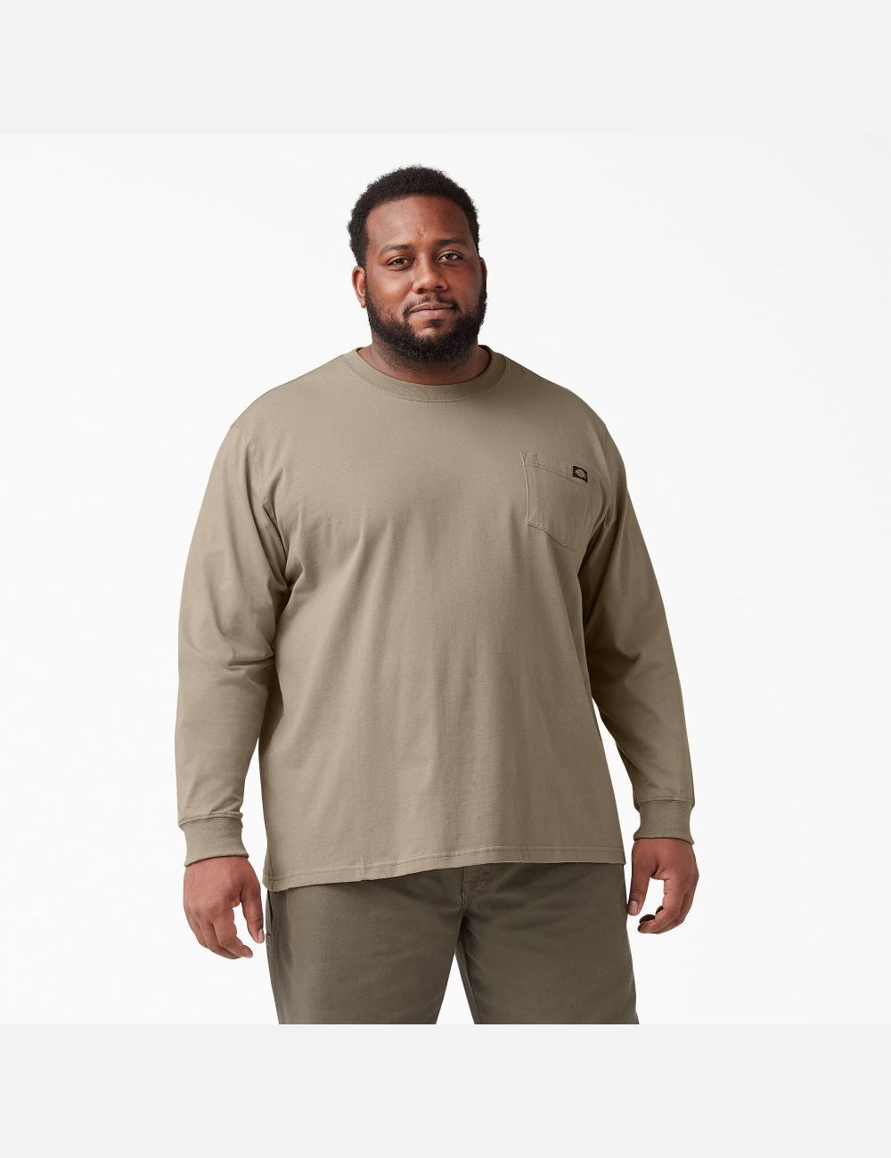 Tops Dickies Heavyweight Crew Neck T-Shirt Hombre Marrones | 4183762-HU